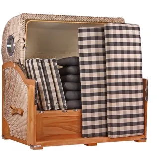 Strandkorb Teak 3er XXL - Premiumqualität
