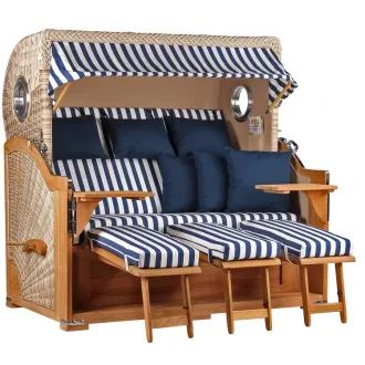 Strandkorb Teak 3er XXL ➪ Premiumqualität
