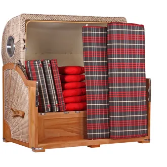Strandkorb Teak 3er XXL - Premiumqualität