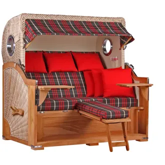 Strandkorb Teak 3er XXL - Premiumqualität
