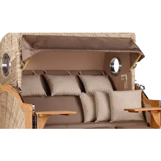 Strandkorb Teak 3er XXL - Premiumqualität