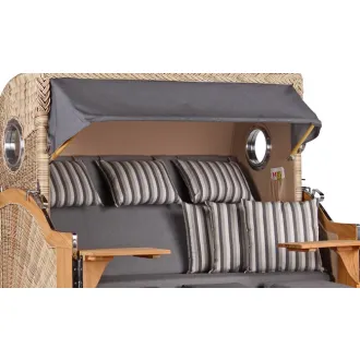 Strandkorb Teak 3er XXL - Premiumqualität