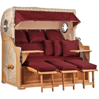 Strandkorb Teak 3er XXL ➪ Premiumqualität