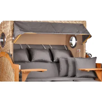 Strandkorb Teak 3er XXL - Premiumqualität