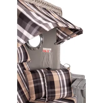 2er Strandkorb Mahagoni Vintage grey washed - wunderschön