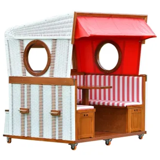 Strandkorb Teak 3eSTRANDKOERBE/MR_DEKO/BAL6 Personen Lounge Strandkorb - perfekt für Gastro - Messe und PrivatTIKUM/fehlt.pngr XXL - Premiumqualität