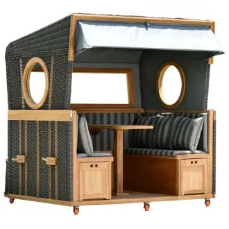 6 Personen Lounge Strandkorb ✪ perfekt für Gastro ✪ Messe und Privat