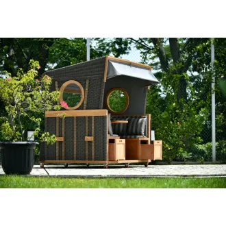 StrandkorSTRANDKOERBE6 Personen Lounge Strandkorb - perfekt für Gastro - Messe und Privat/MR_DEKO/BALTIKUM/fehlt.pngb Teak 3er XXL - Premiumqualität