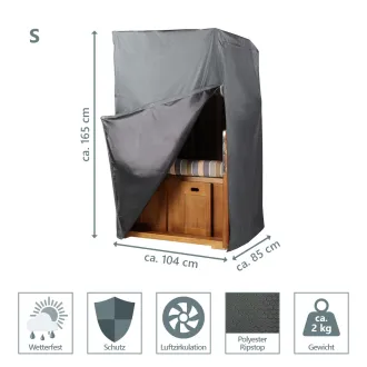 Strandkorbhaube Beige ➪ (104cm / 120cm / 85cm / 165cm)