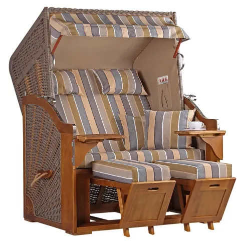 STRANDKORB FOEHR PINIE BRAUN PE MOKKA DESIGN 557