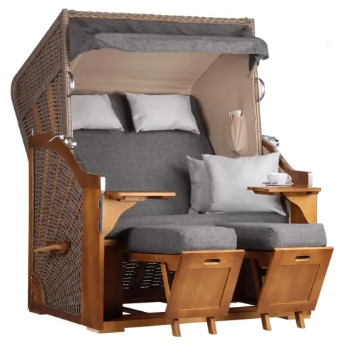 STRANDKORB FOEHR PINIE BRAUN PE MOKKA DESIGN 558