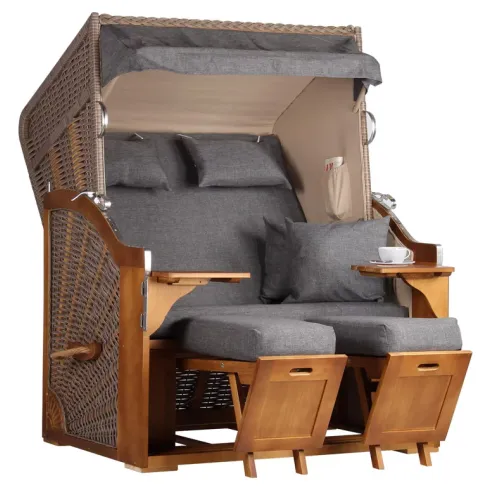 STRANDKORB FOEHR PINIE BRAUN PE MOKKA DESIGN 560