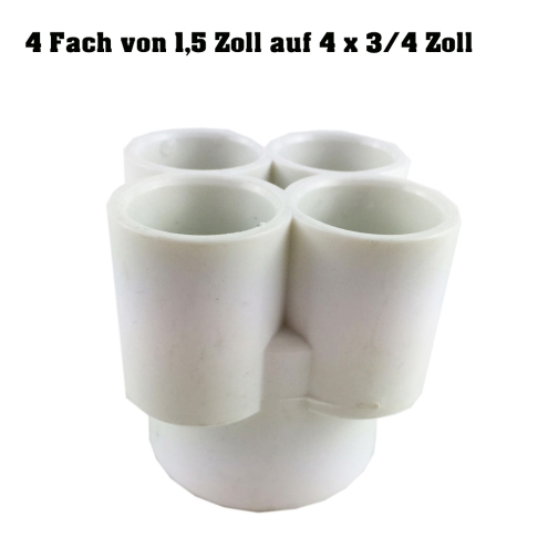 VERTEILER 4 FACH VON 1,5 ZOLL AUF 4 X 3/4 ZOLL