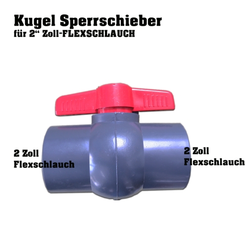 WHIRLPOOL KUGEL SPERRSCHIEBER ROHRSYSTEM 2 ZOLL