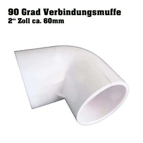 Verbindungsmuffe 2 Zoll/60 mm 90 Grad.
