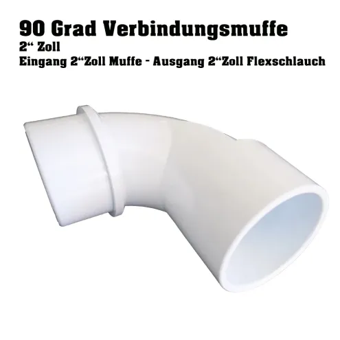 Verbindungsmuffe 2 Zoll/60 mm 90 Grad