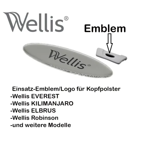 Wellis Emblem f&uuml;r Kopfst&uuml;tze