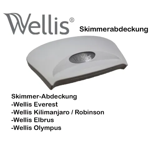 Wellis Skimmerabdeckung grau mit Logo