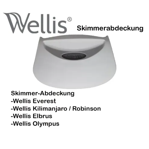 Wellis Skimmerabdeckung grau mit Logo