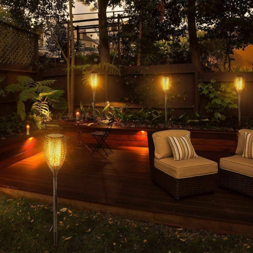 LED-Solarfackel mit 96 LEDs
