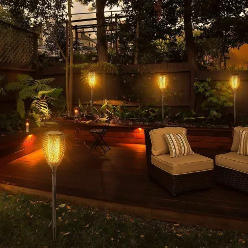LED-Solarfackel mit 96 LEDs