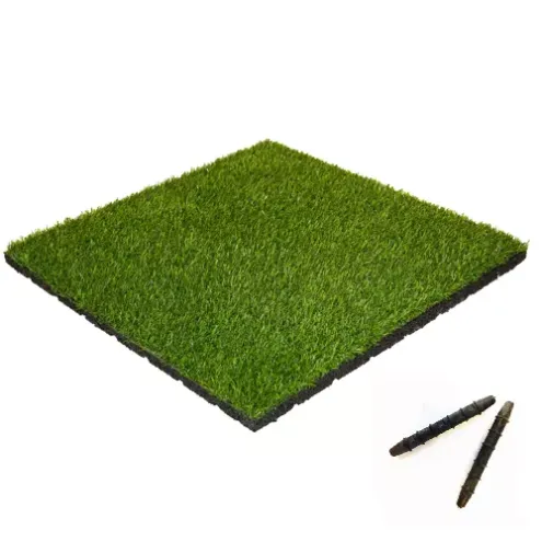 Kunstrasen Fliesen - 50x50 cm - Stecksystem - 30mm dick